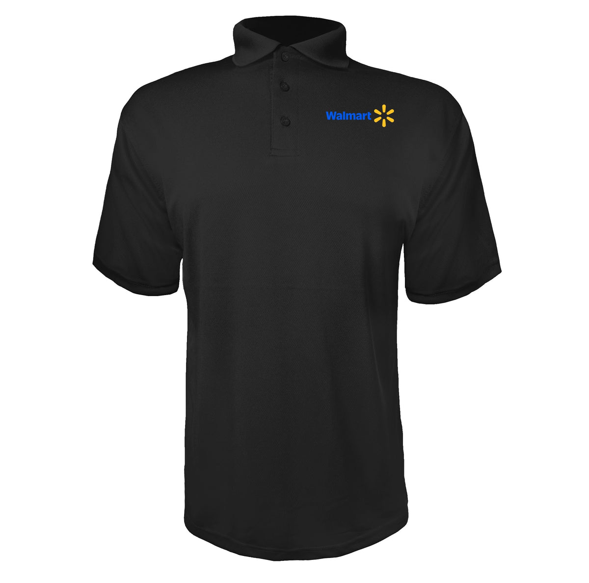Walmart men's polyester polo in Black