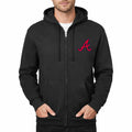 Men's Atlanta Braves Zipper Hoodie - Black