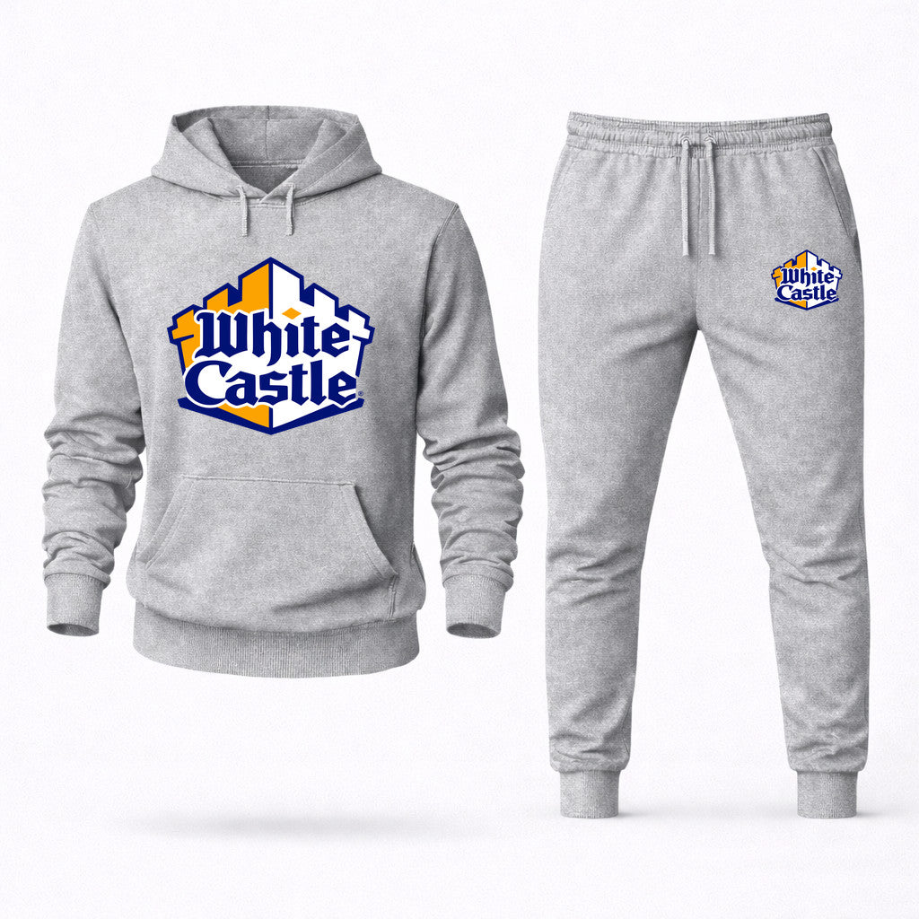 White Castle Hoodie and Joggers Set - Grey