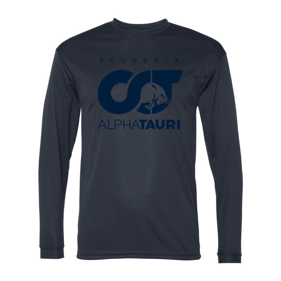 Men's Scuderia AlphaTauri Polyester Long Sleeve T-Shirt - Navy