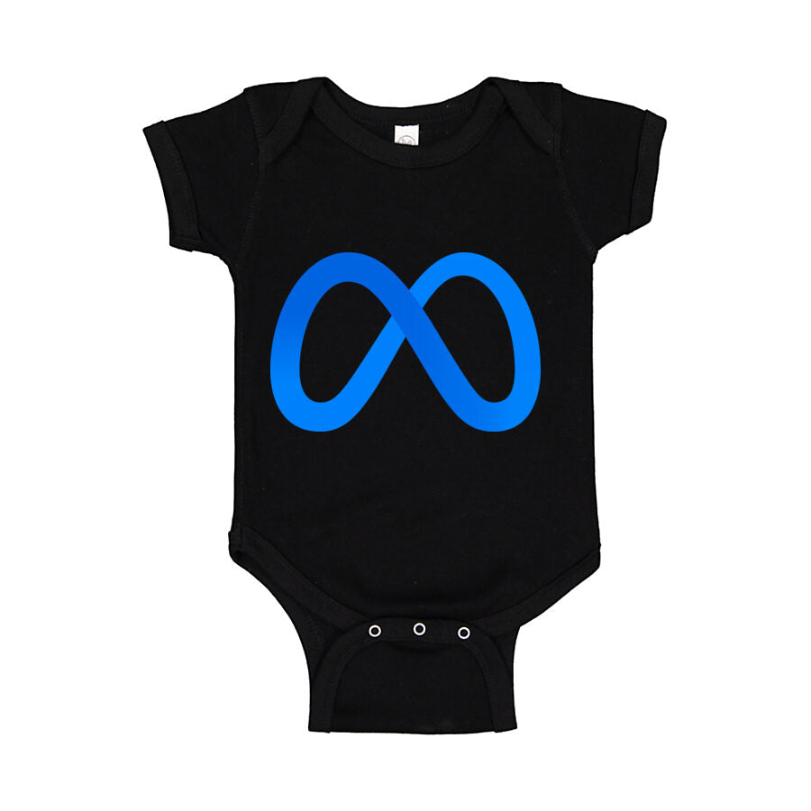 Meta Baby Romper Onesie - Black