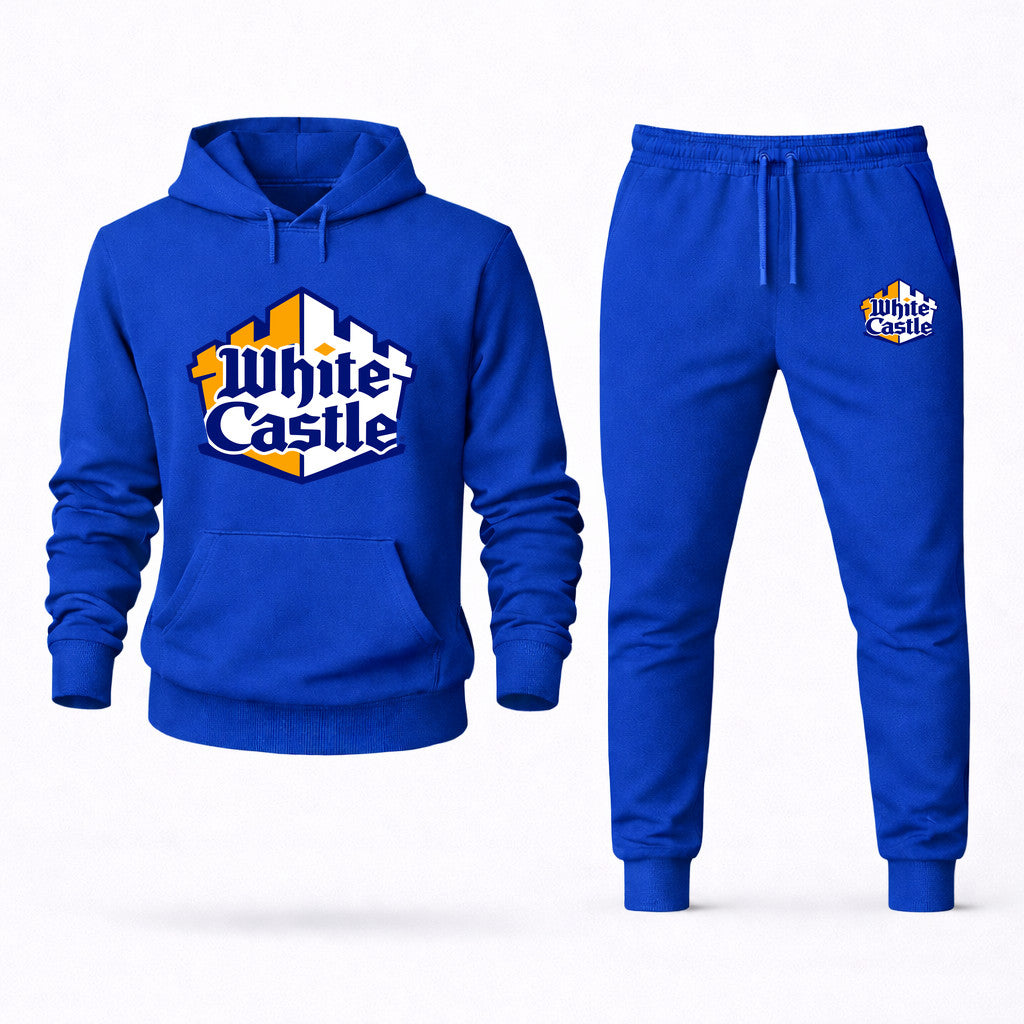 White Castle Hoodie and Joggers Set - Blue