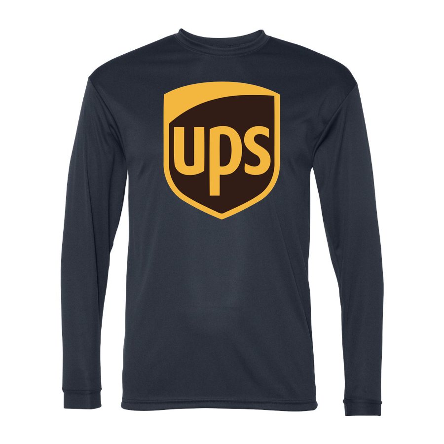Men's UPS Polyester Long Sleeve T-Shirt - Navy