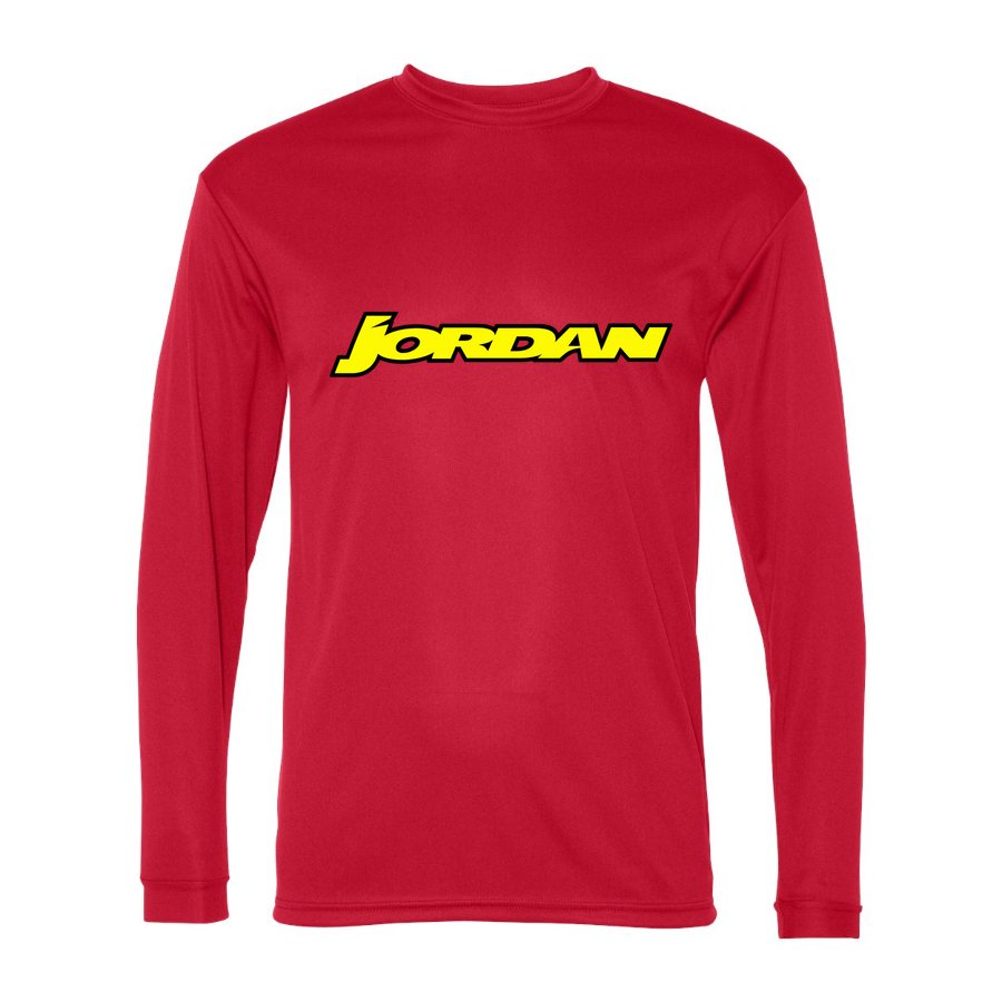 Men's Jordan Grand Prix Polyester Long Sleeve T-Shirt - Red