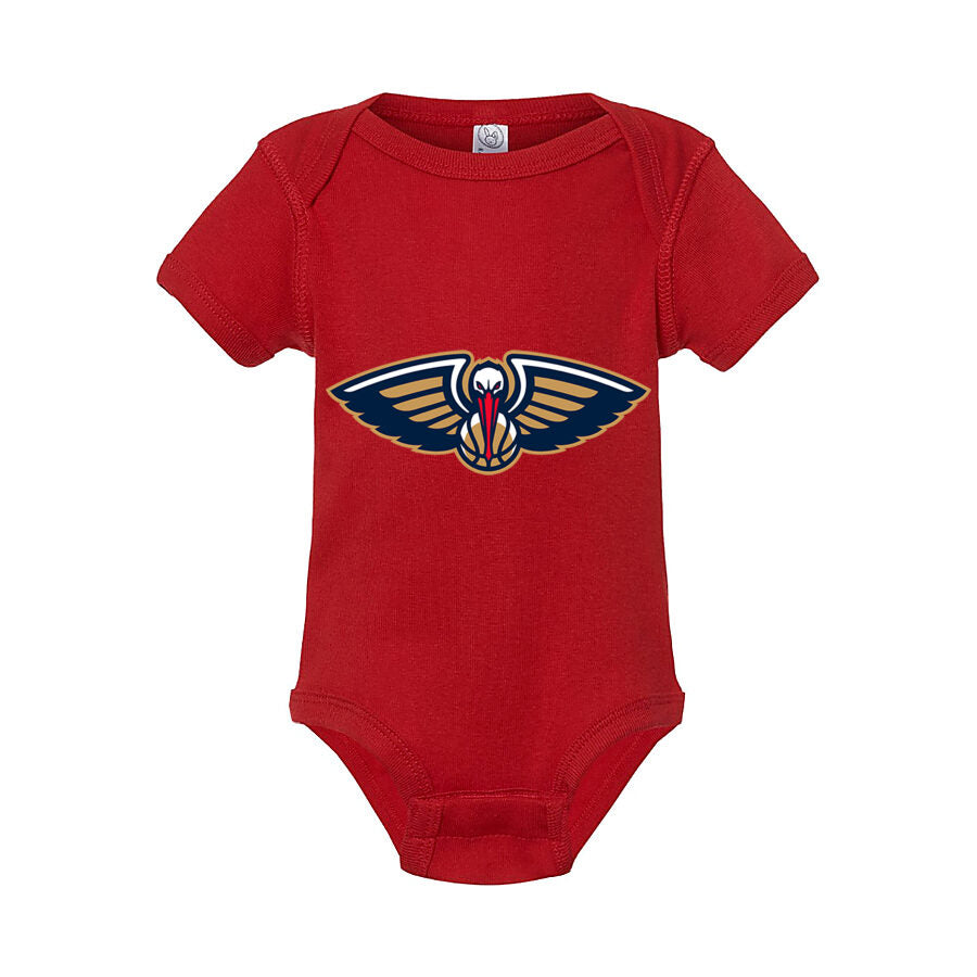 New Orleans Pelicans Baby Romper Onesie - Red