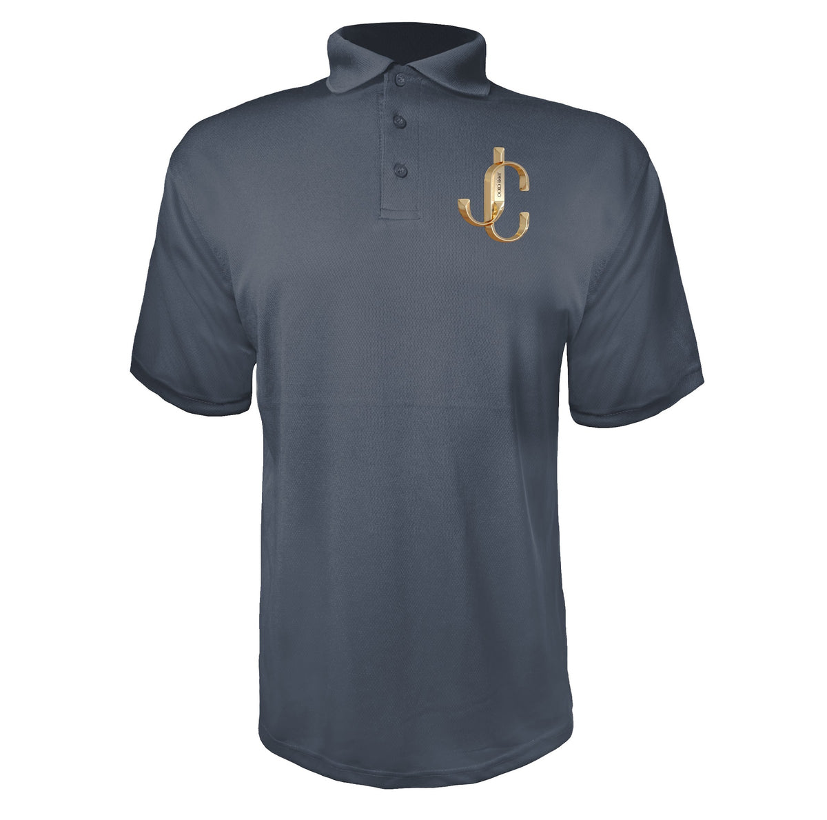 Jimmy Choo men's polyester polo in Charcoal