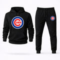 Chicago Cubs Hoodie and Joggers Set - Black