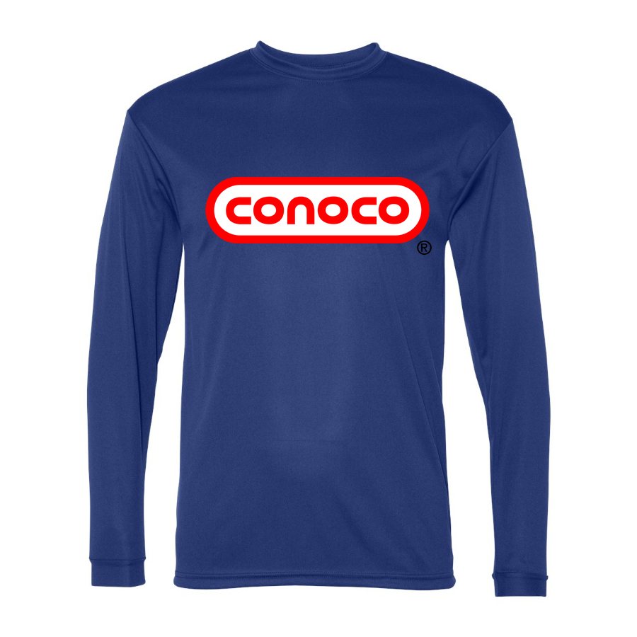 Men's Conoco Polyester Long Sleeve T-Shirt - Royal Blue