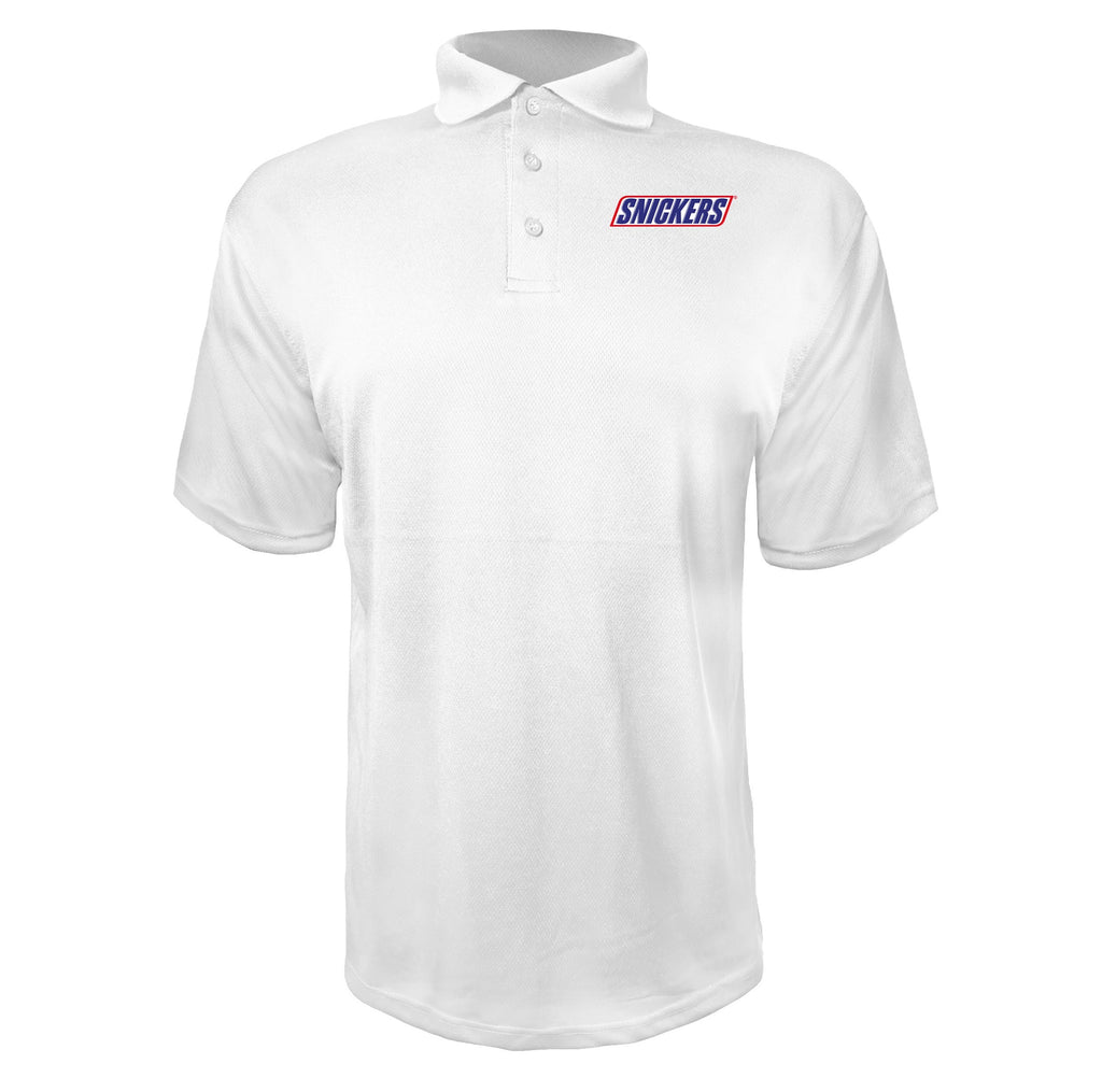 Snickers men's polyester polo in White