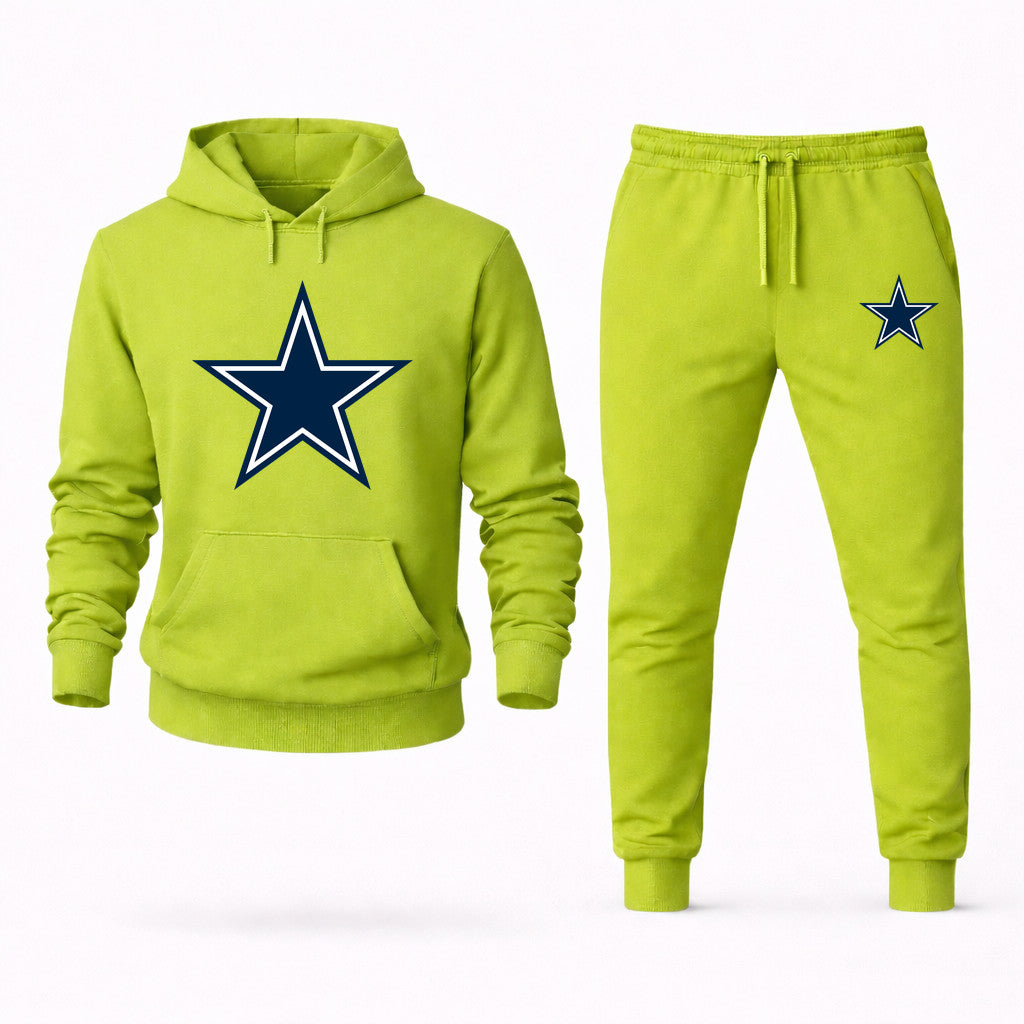 Dallas Cowboys Hoodie and Joggers Set - Lime Green
