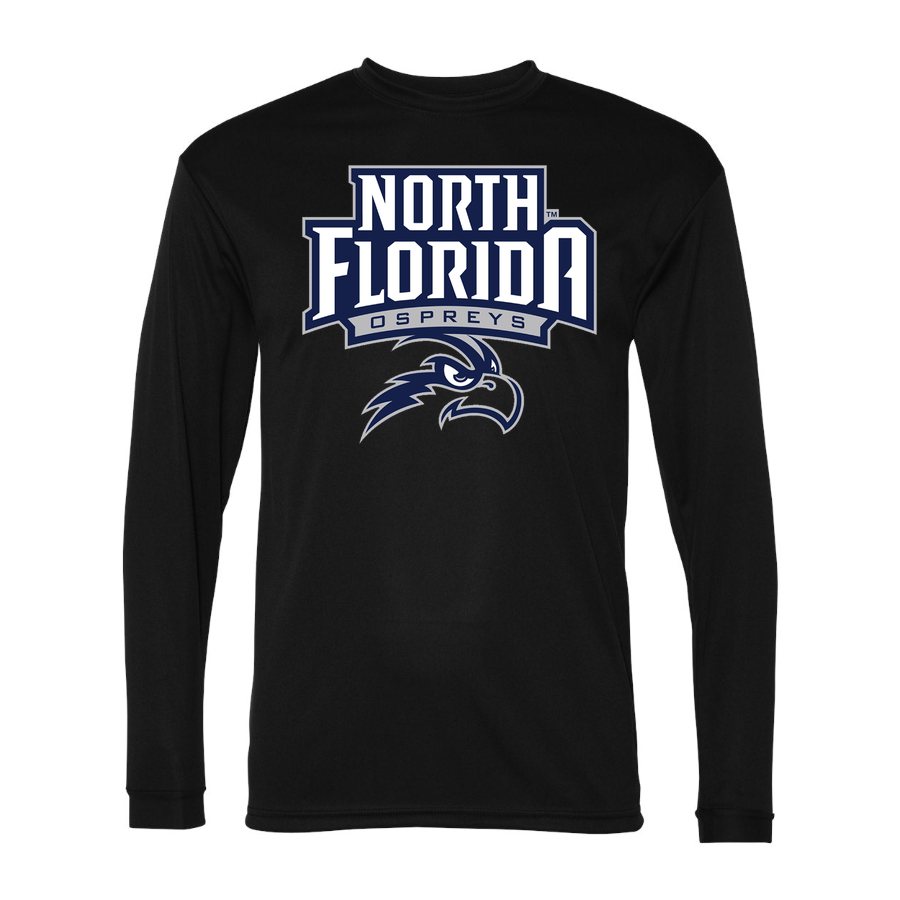 Men's UNF Ospreys Polyester Long Sleeve T-Shirt - Black