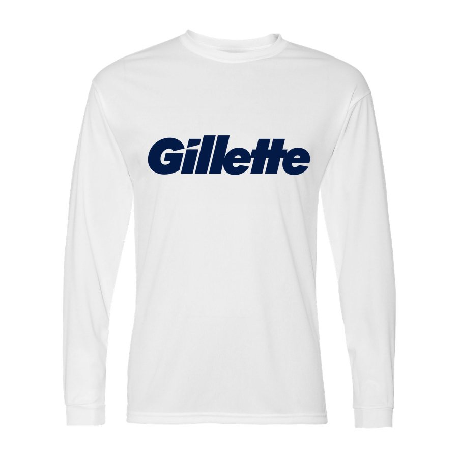 Men's Gillette Polyester Long Sleeve T-Shirt - White
