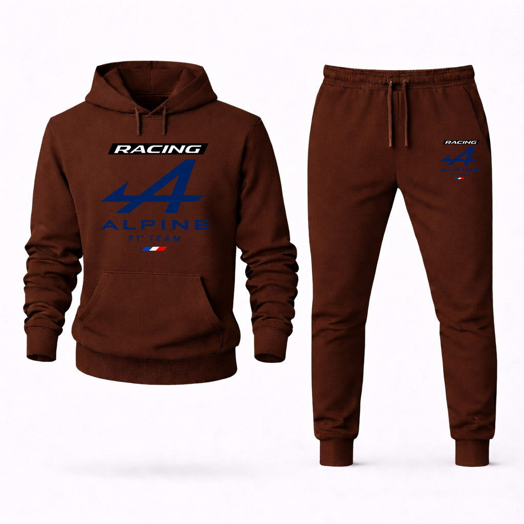 Alpine F1 Team Hoodie and Joggers Set - Brown