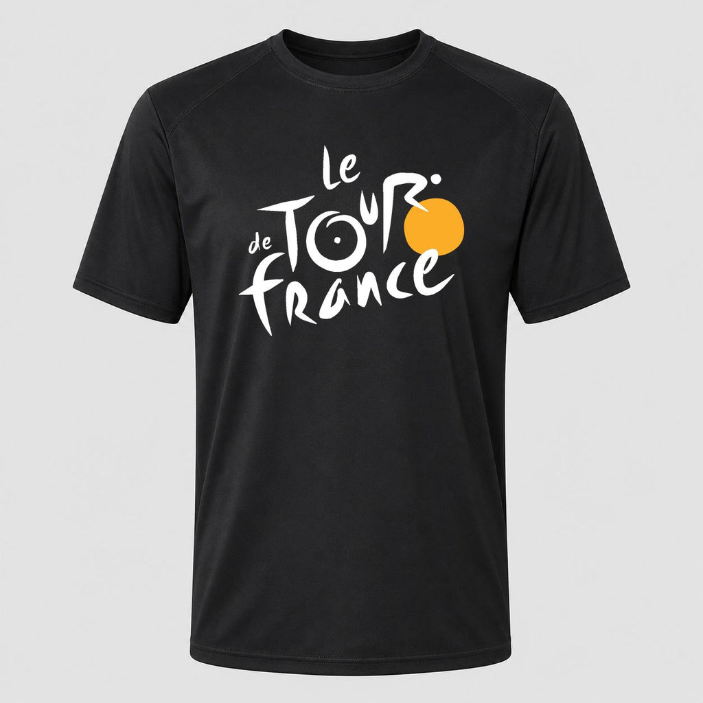 Men's Tour de France White Performance T-Shirt - Black