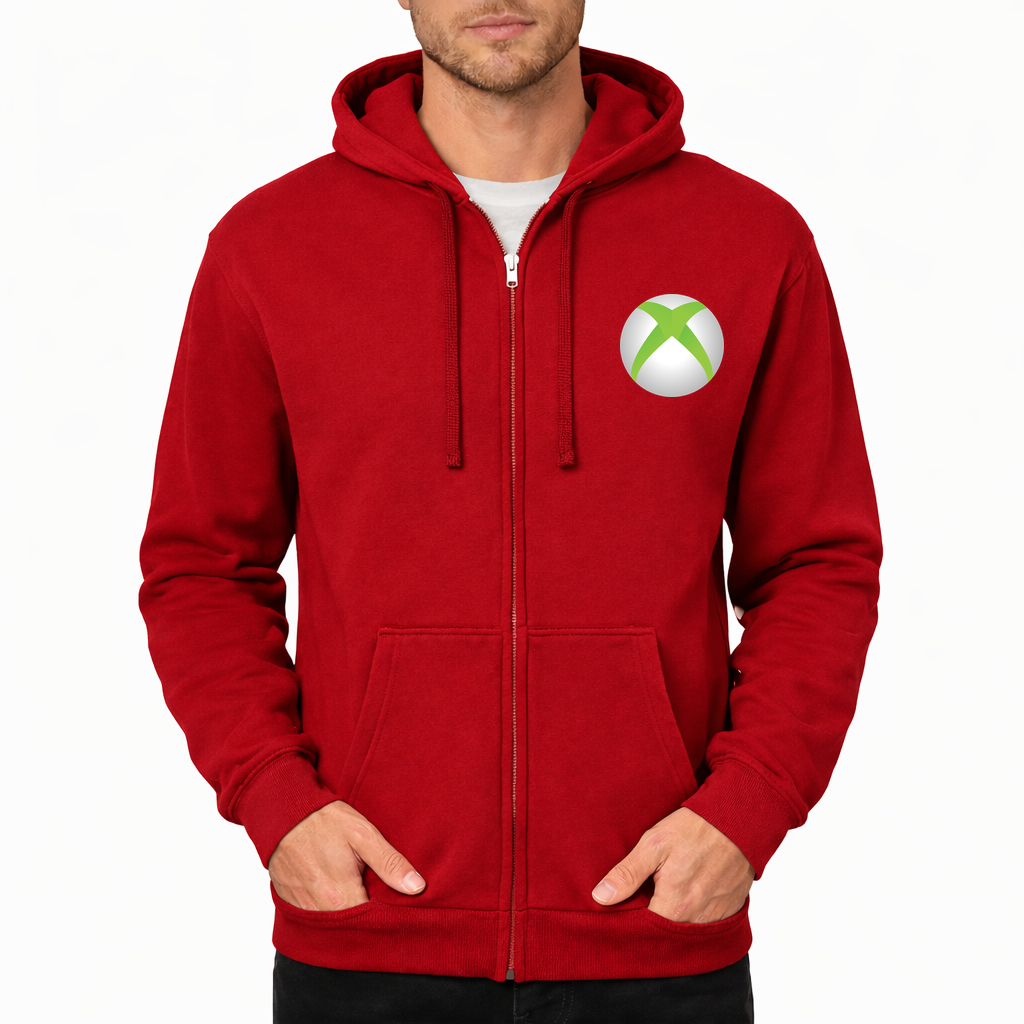 Xbox Gaming Zipper Hoodie - Red