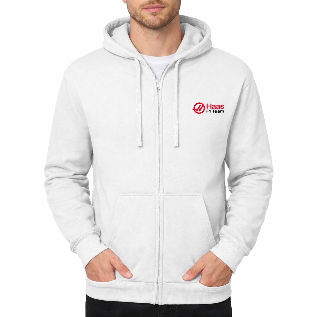 Men's Haas F1 Team Zipper Hoodie - White