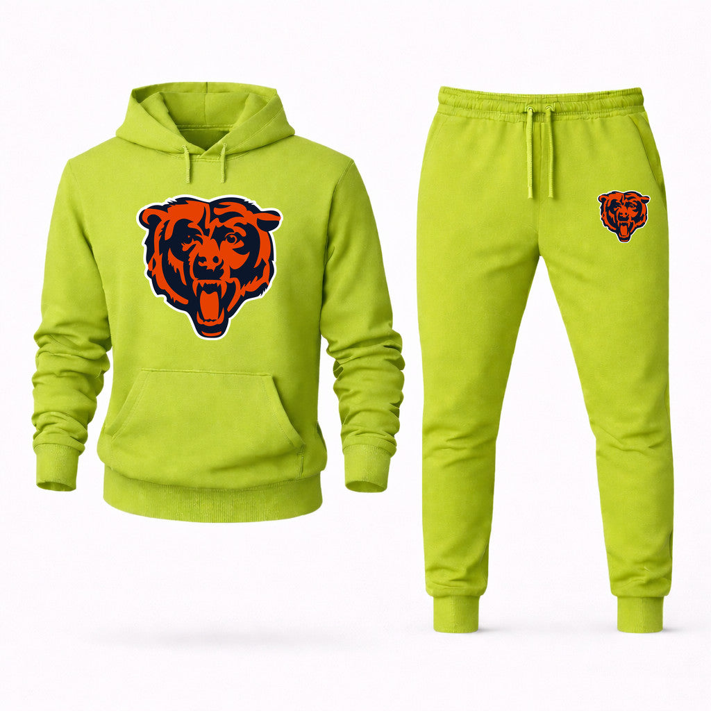Chicago Bears Hoodie and Joggers Set - Lime Green
