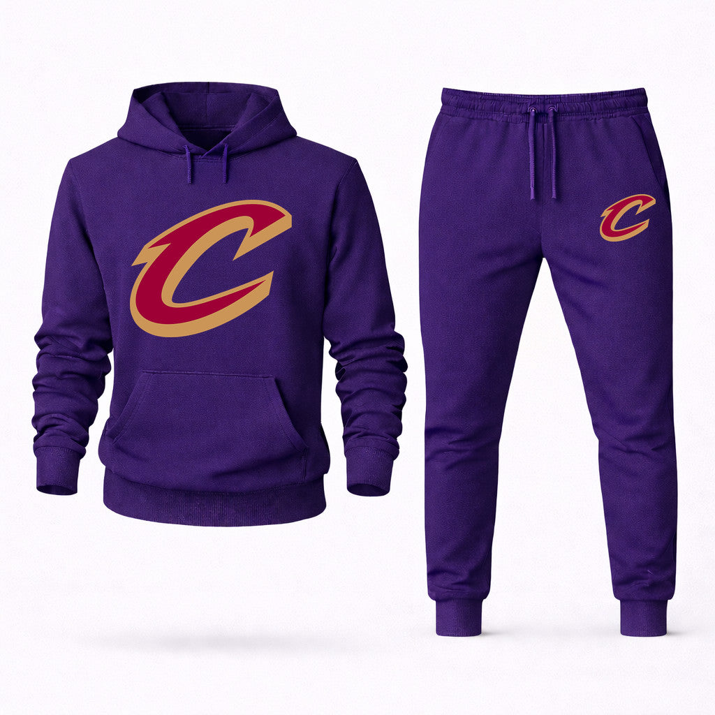 Cleveland Cavaliers Hoodie and Joggers Set - Purple