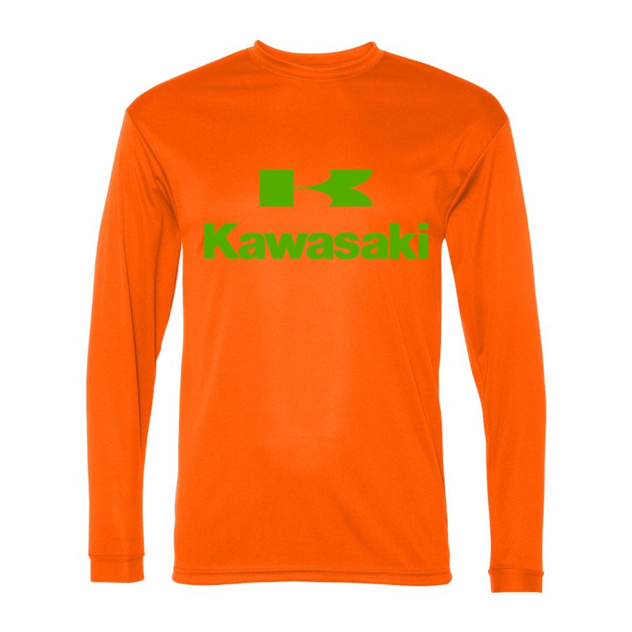 Men's kawasaki Polyester Long Sleeve T-Shirt - Safety Orange