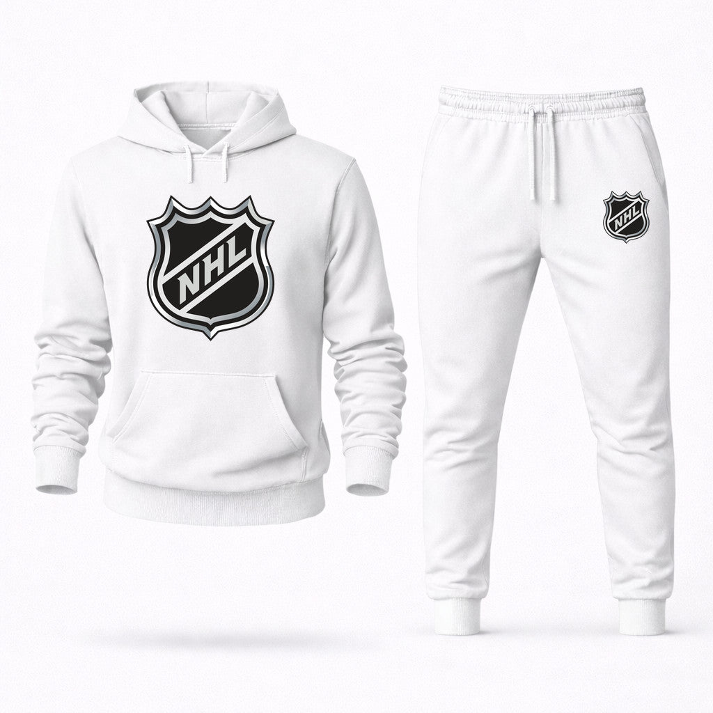 NHL Shield Hoodie and Joggers Set - White