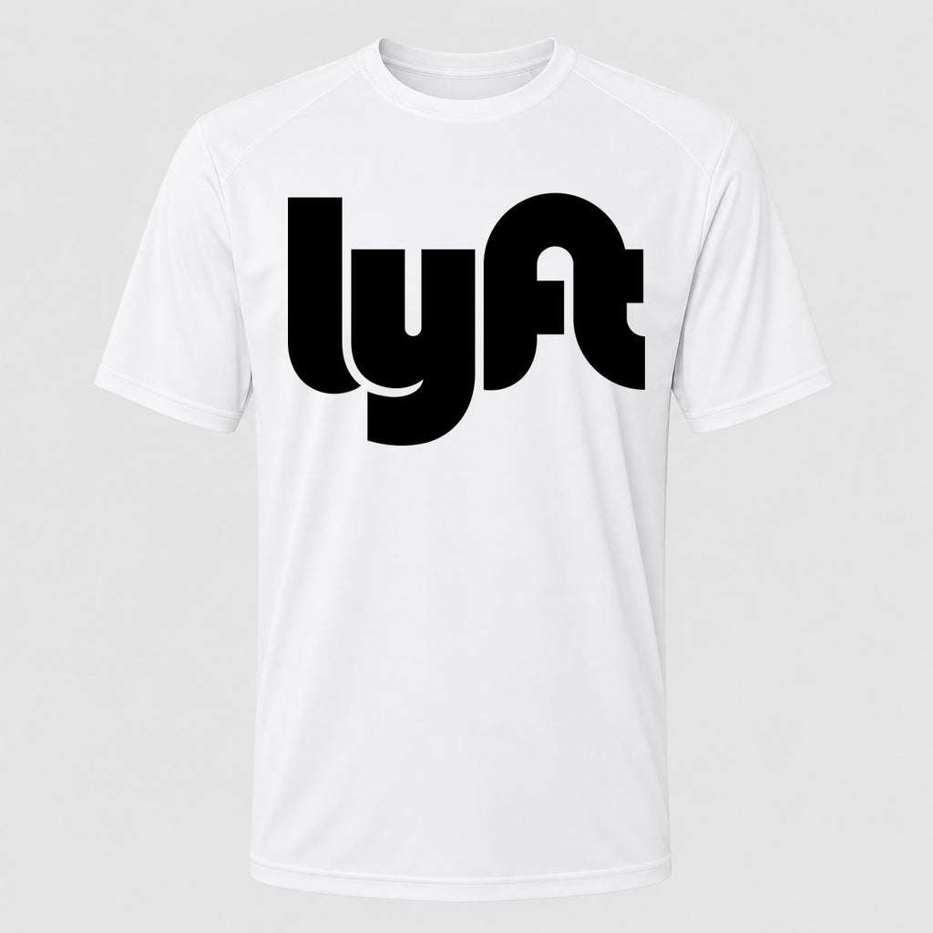 Men's Lyft Black Performance T-Shirt - White