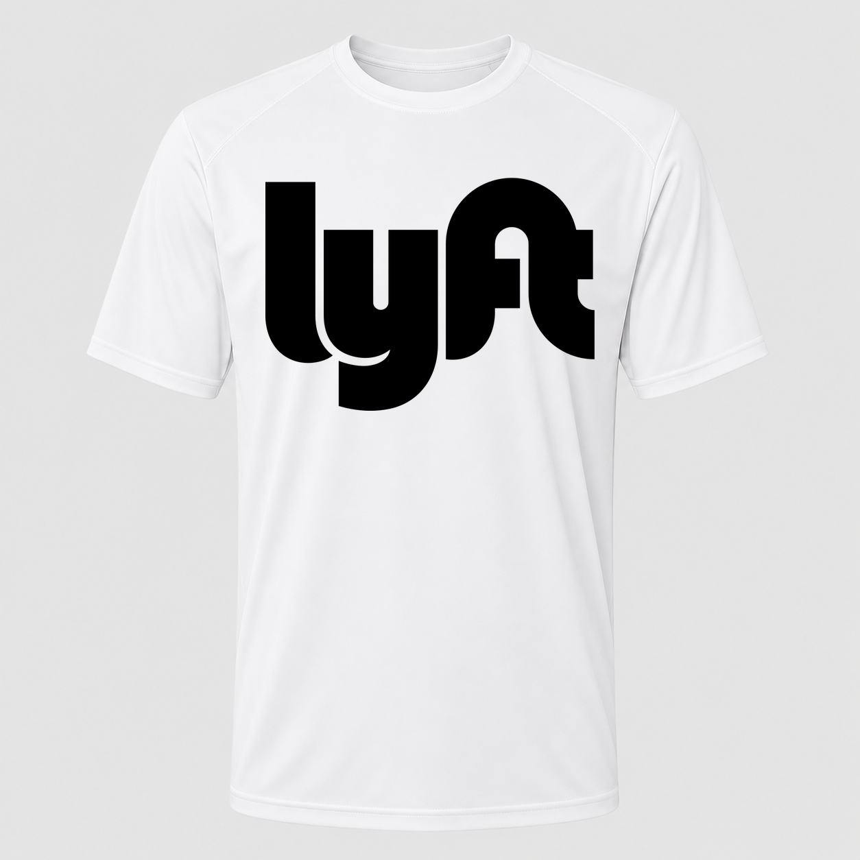 Men's Lyft Black Performance T-Shirt - White