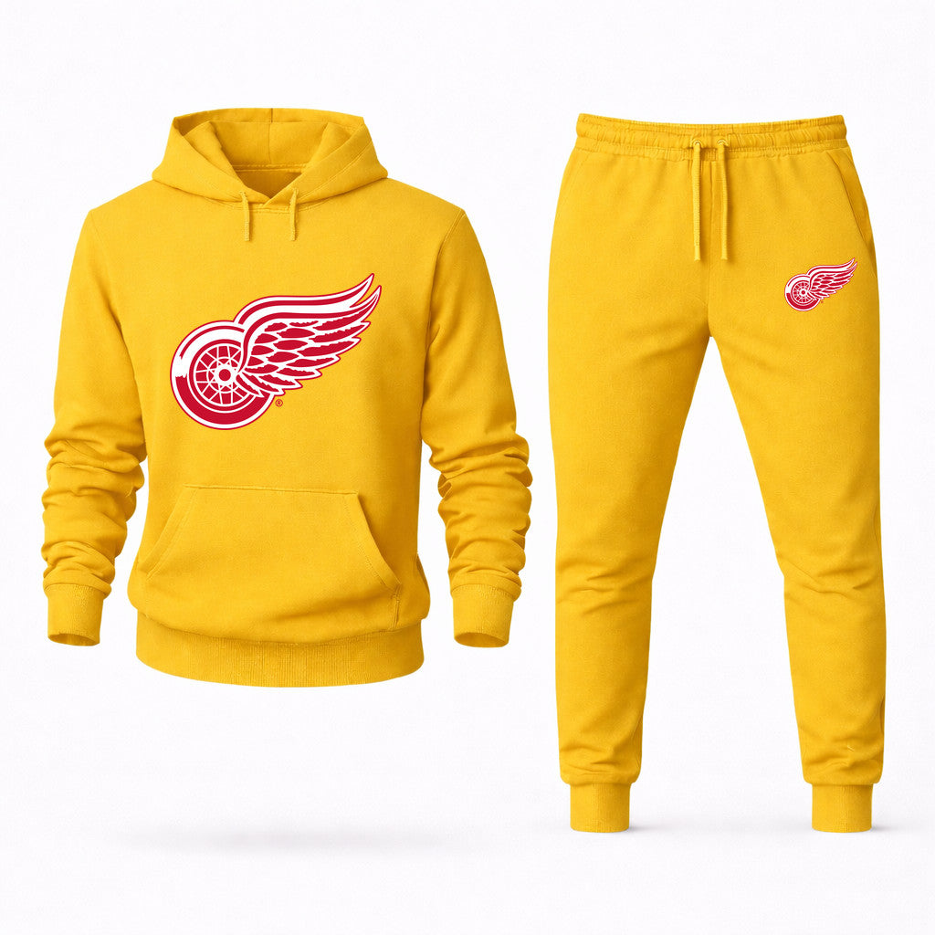 Detroit Red Wings Hoodie and Joggers Set - Yellow