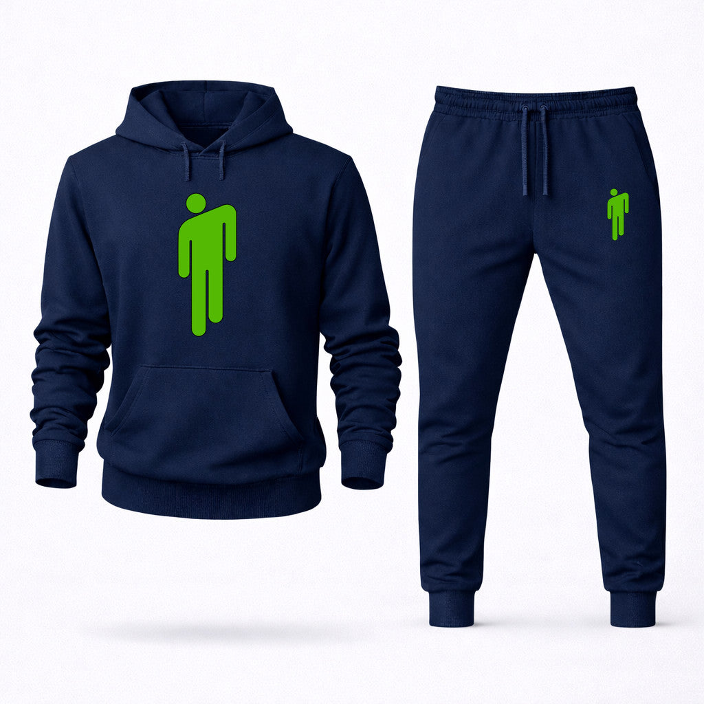 Billie Eilish Hoodie and Joggers Set - Navy