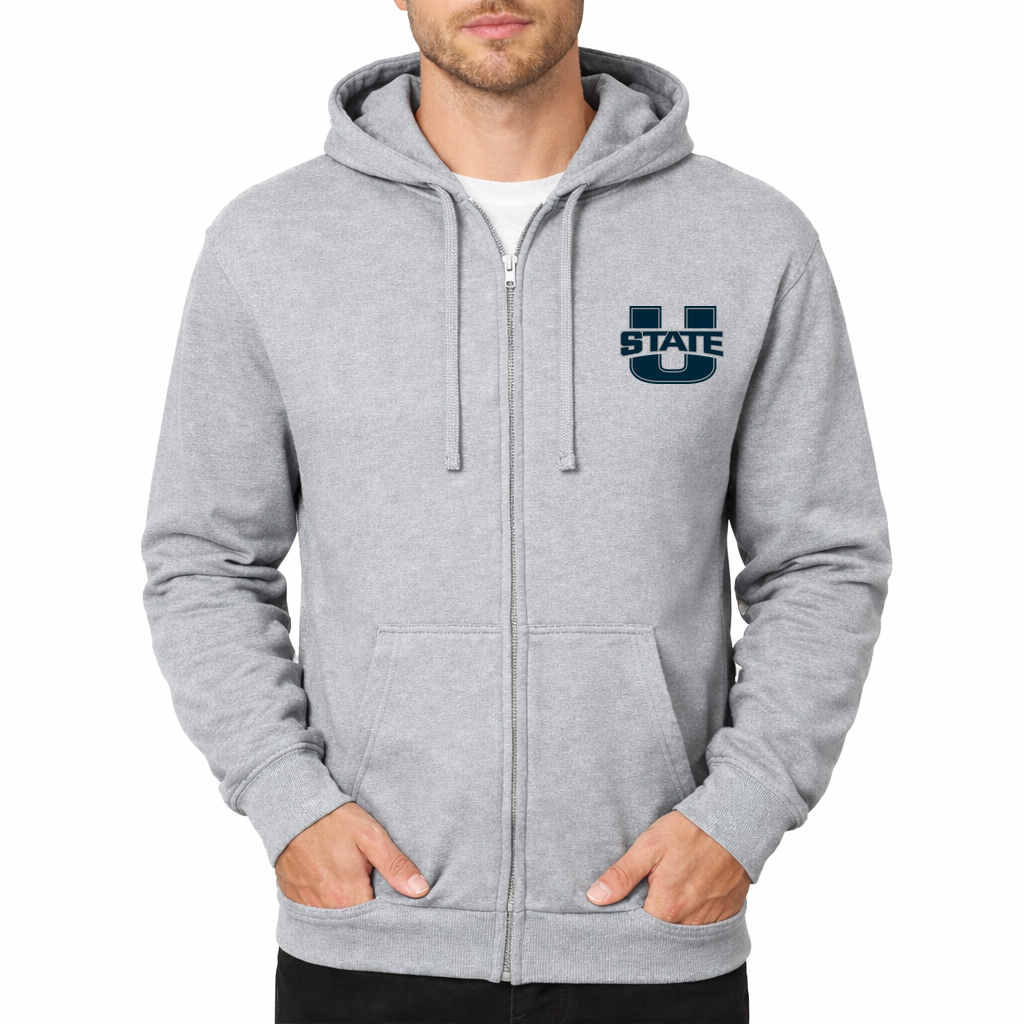 Men's Utah State Aggies Zipper Hoodie - Grey