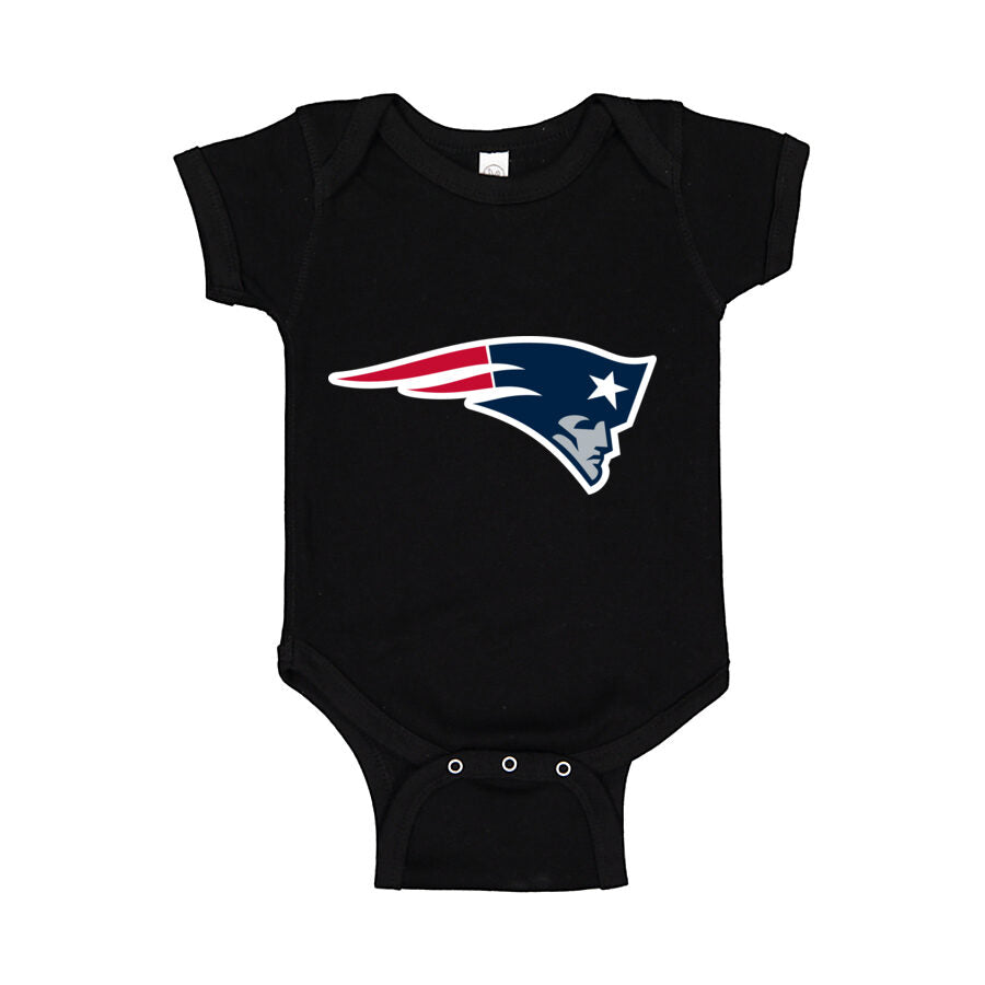 New England Patriots Baby Romper Onesie - Black