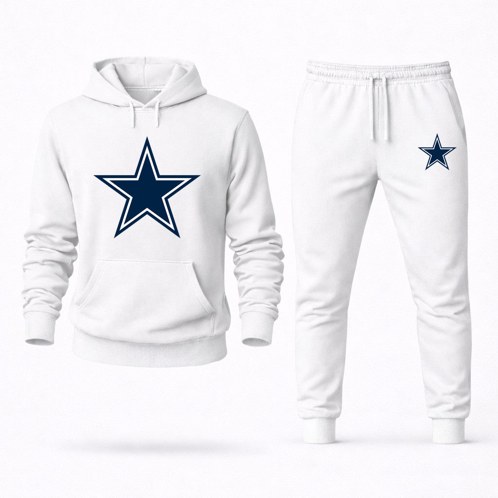 Dallas Cowboys Hoodie and Joggers Set - White