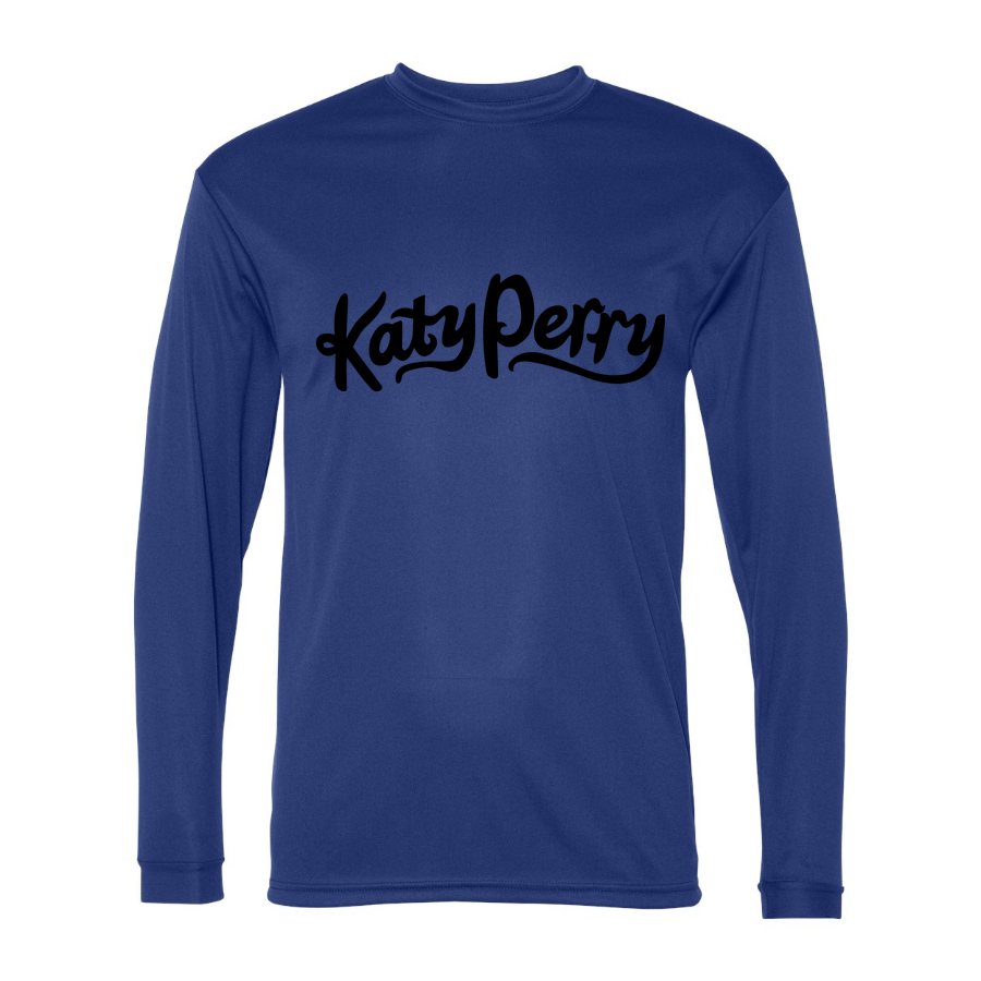 Men's Katy Perry Polyester Long Sleeve T-Shirt - Royal Blue