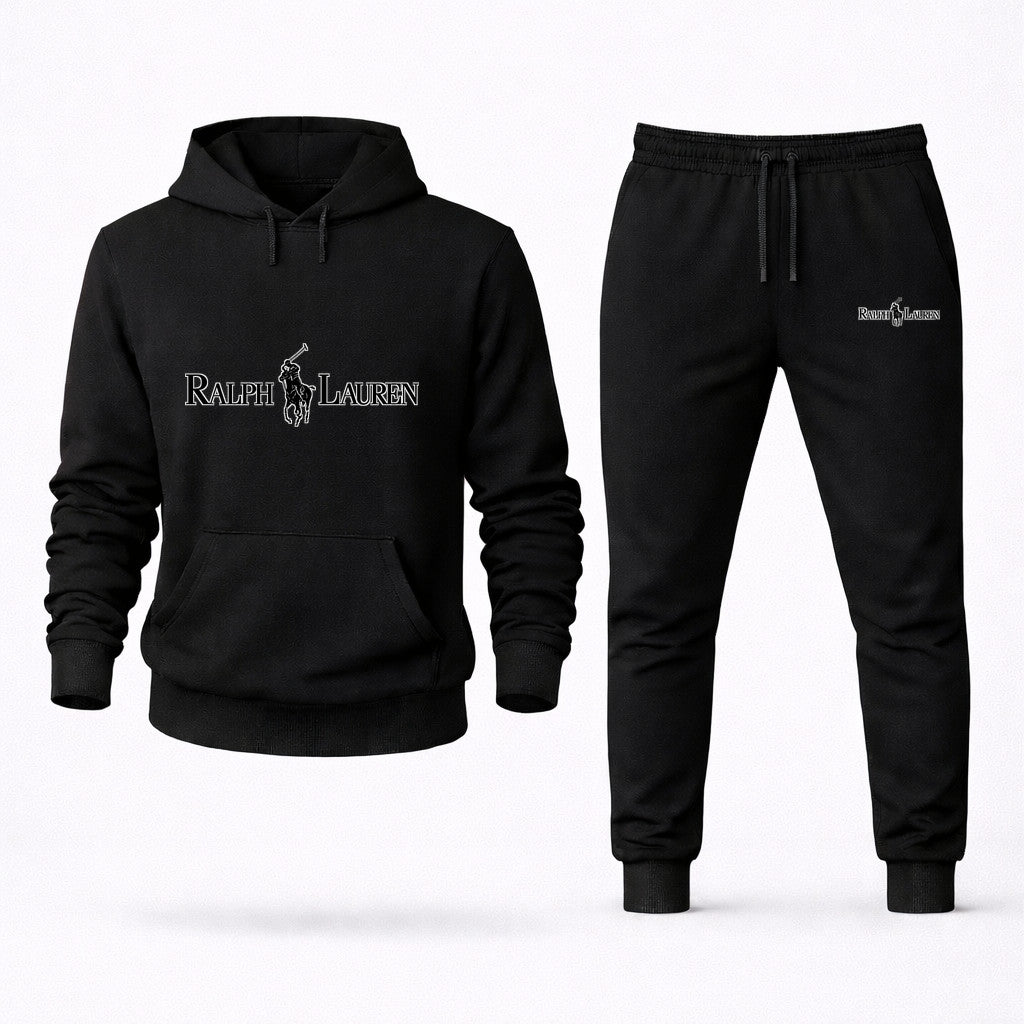 Polo Ralph Lauren Black Hoodie and Joggers Set - Black