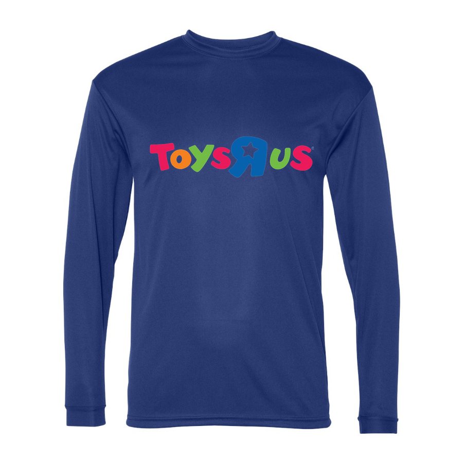 Men's Toys R Us Polyester Long Sleeve T-Shirt - Royal Blue