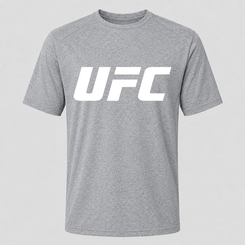 Men's UFC White Performance T-Shirt - Gray