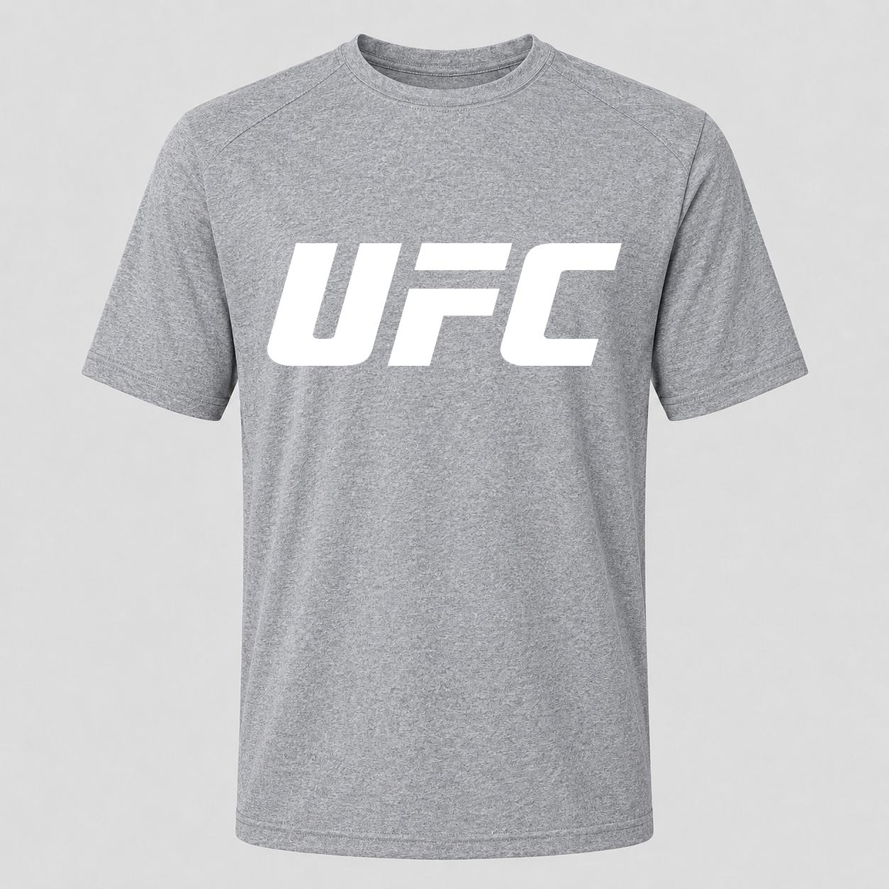 Men's UFC White Performance T-Shirt - Gray