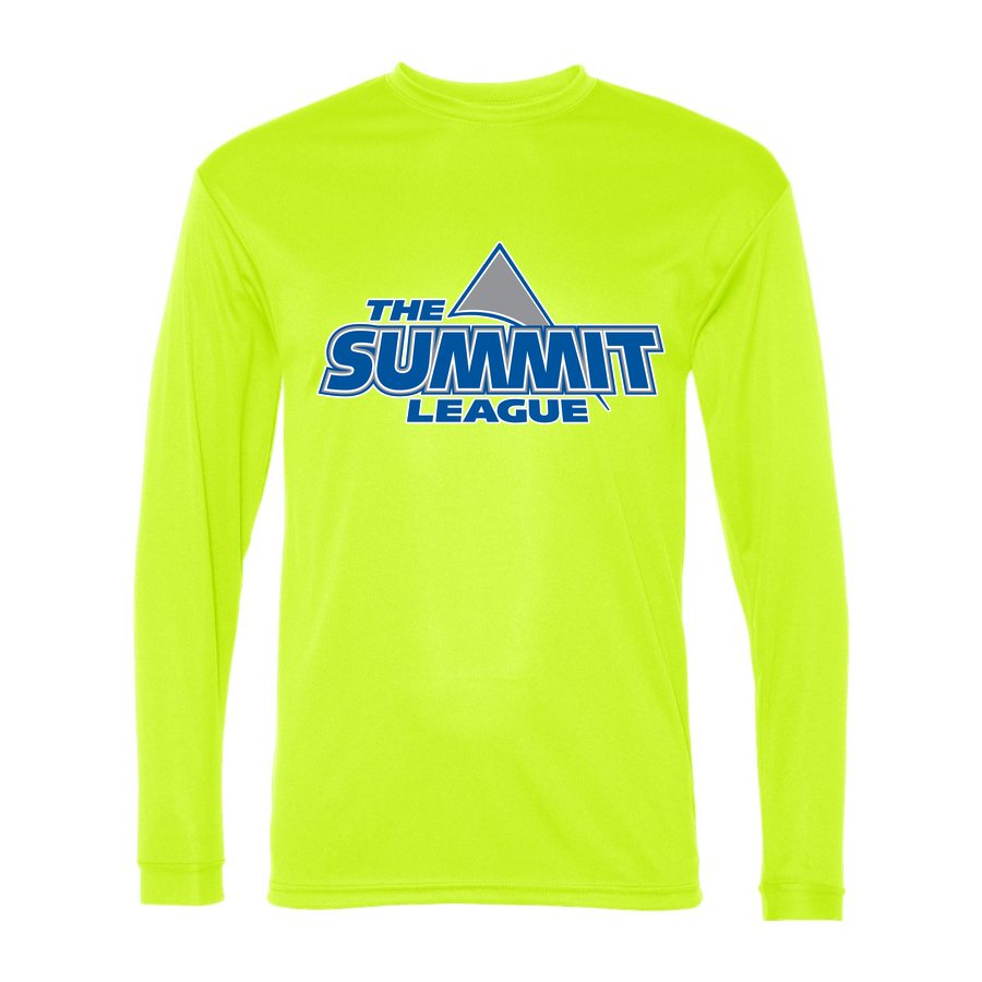 Men's The Summit League Polyester Long Sleeve T-Shirt - Safety Yellow