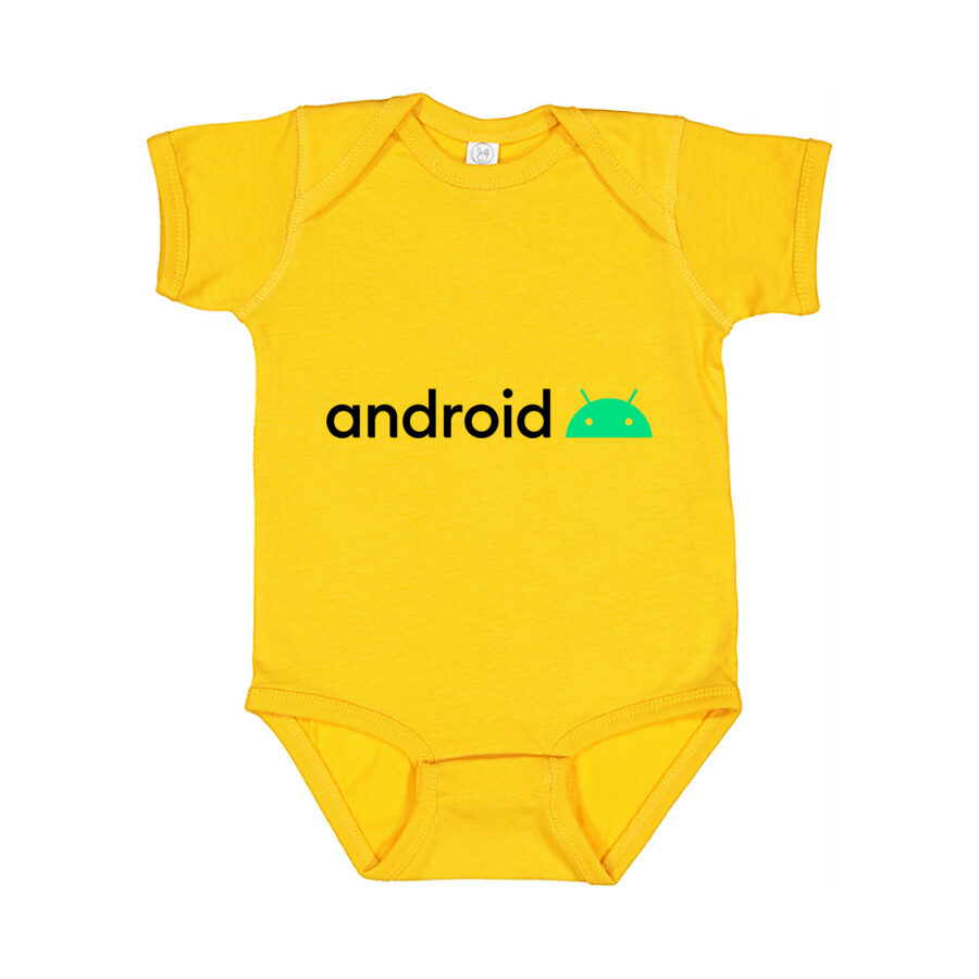 Android Baby Romper Onesie - Yellow