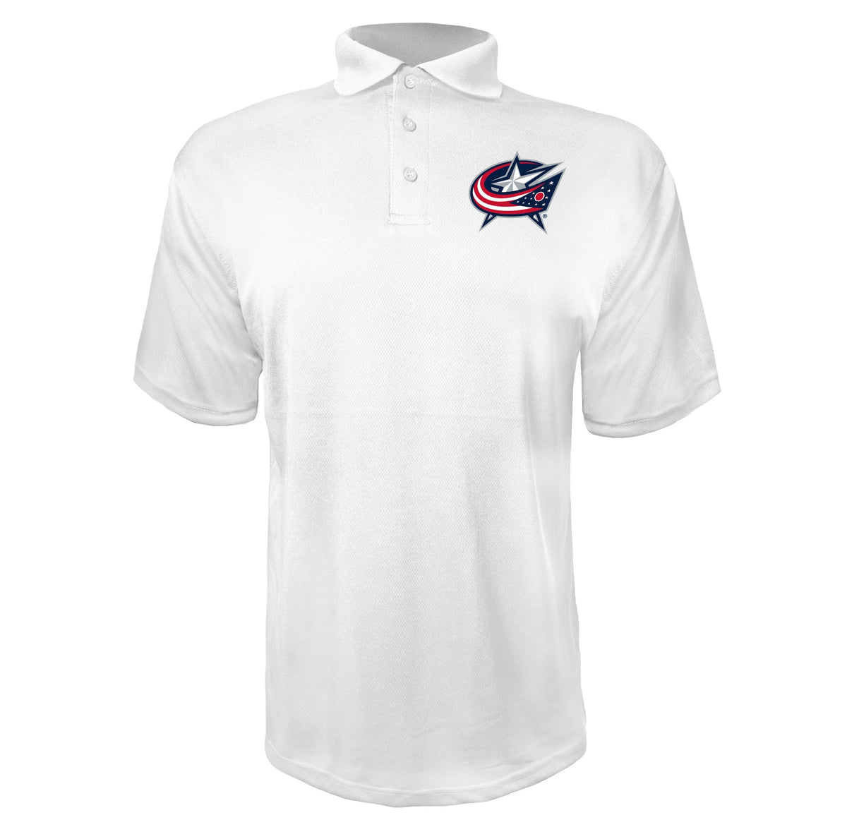 Columbus Blue Jackets White polyester polo