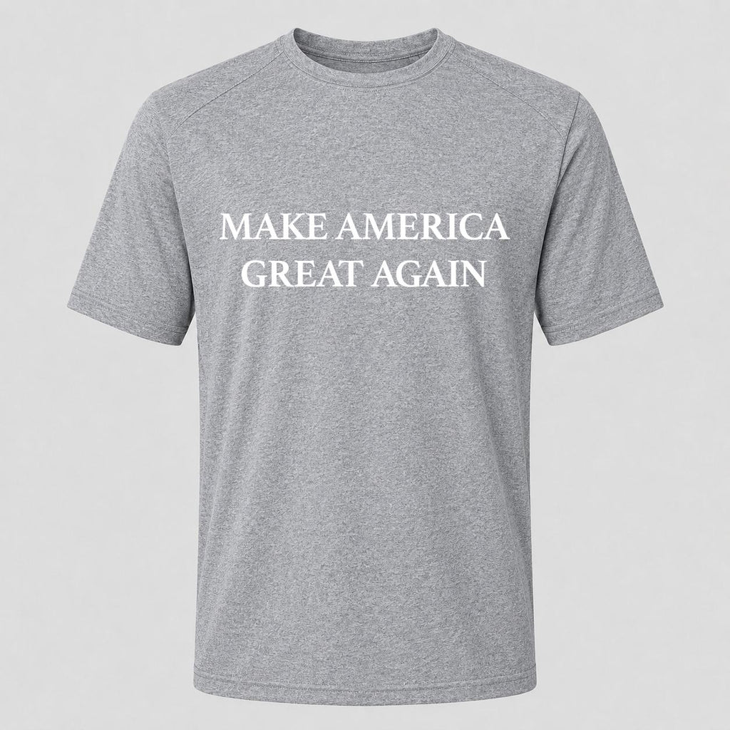 Men's Make America Great Again White Performance T-Shirt - Gray