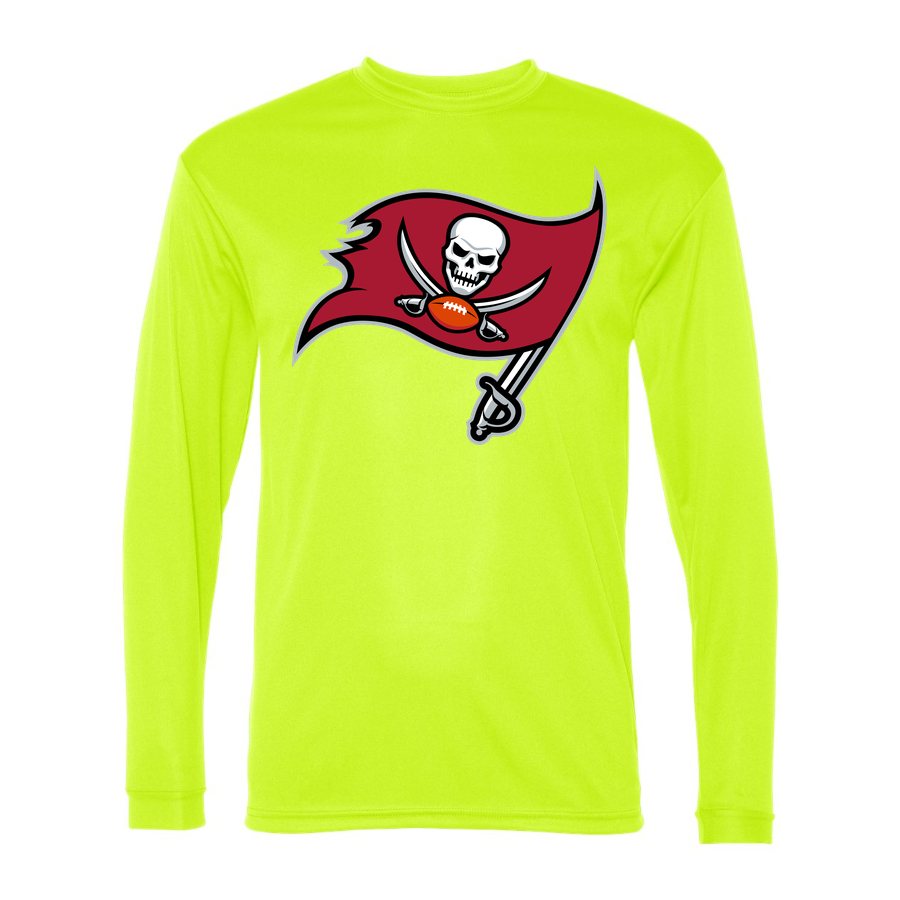 Men's Tampa Bay Buccaneers Polyester Long Sleeve T-Shirt - Safety Yellow