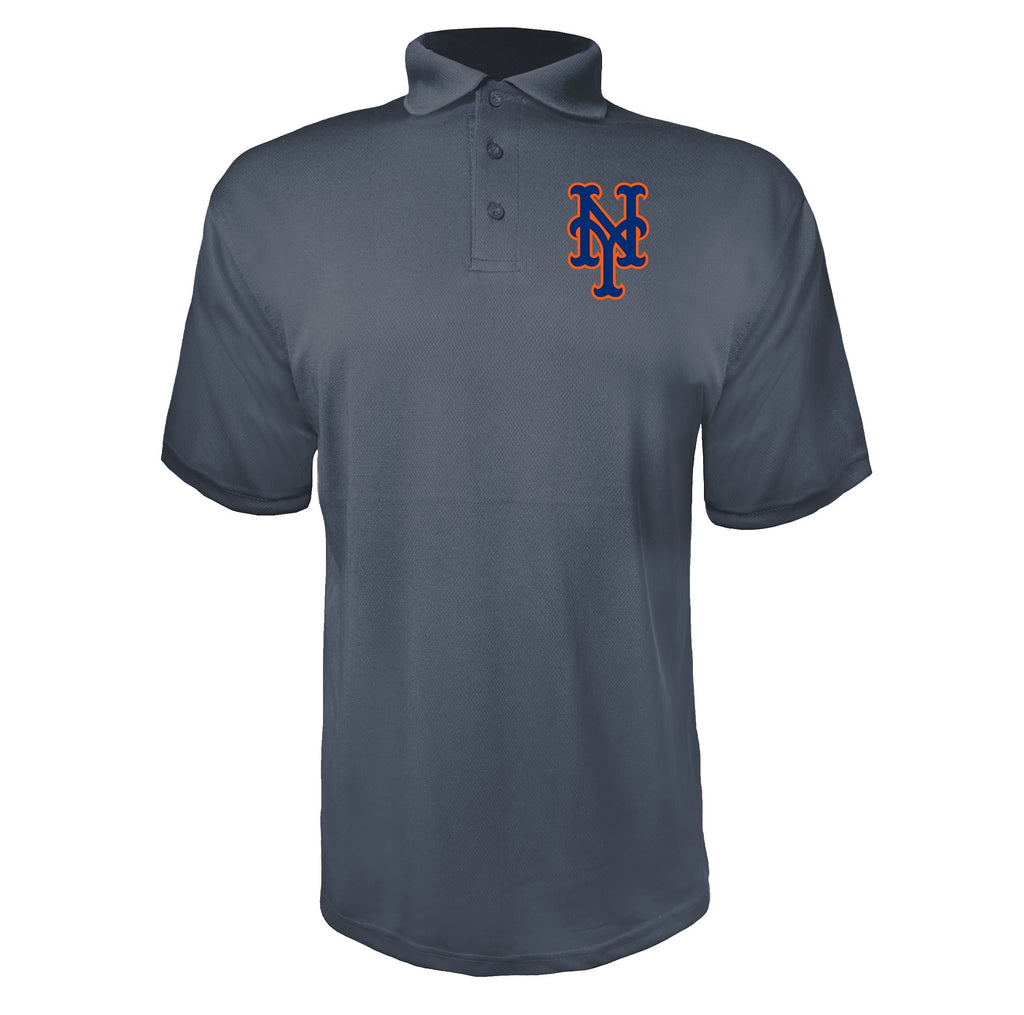 New York Mets Charcoal polyester polo