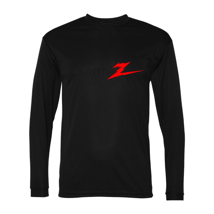 Men's Zenith Polyester Long Sleeve T-Shirt - Black