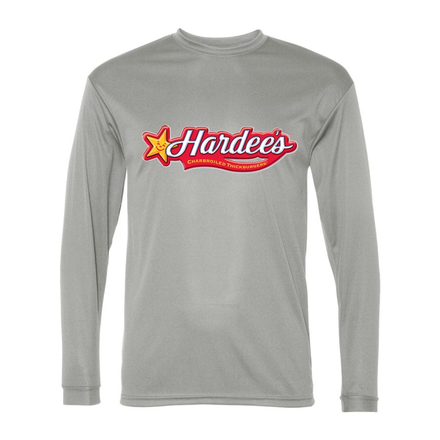 Men's Hardee's Polyester Long Sleeve T-Shirt - Silver