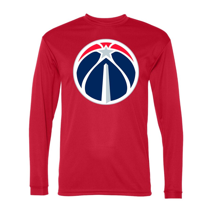 Men's Washington Wizards Polyester Long Sleeve T-Shirt - Red