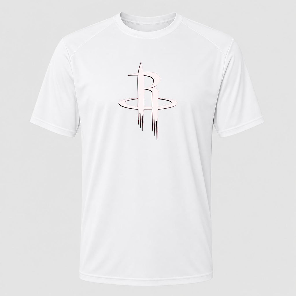 Men's Houston Rockets Army Green Performance T-Shirt - White