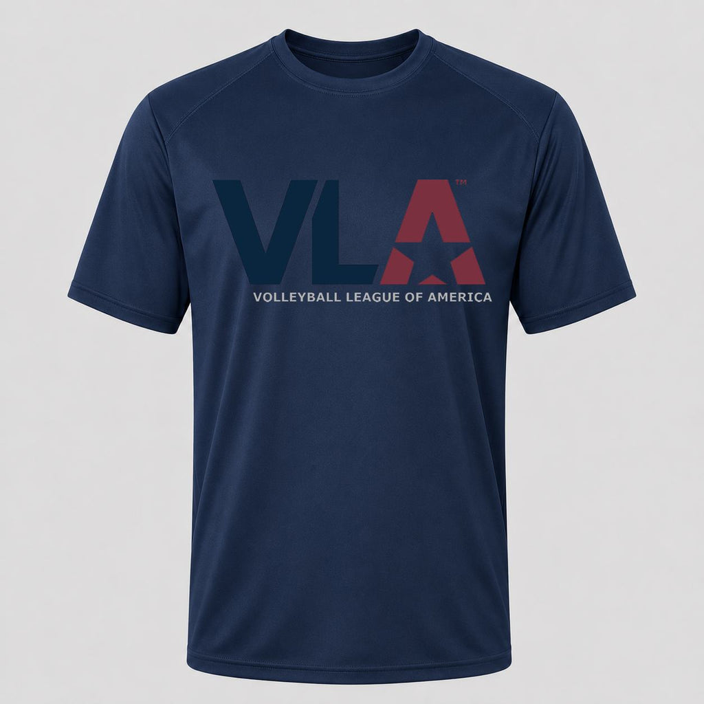 Men's American Volleyball League Performance T-Shirt - Navy
