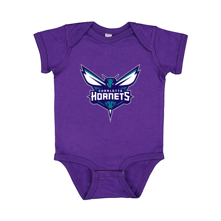 Charlotte Hornets Baby Romper Onesie - Purple