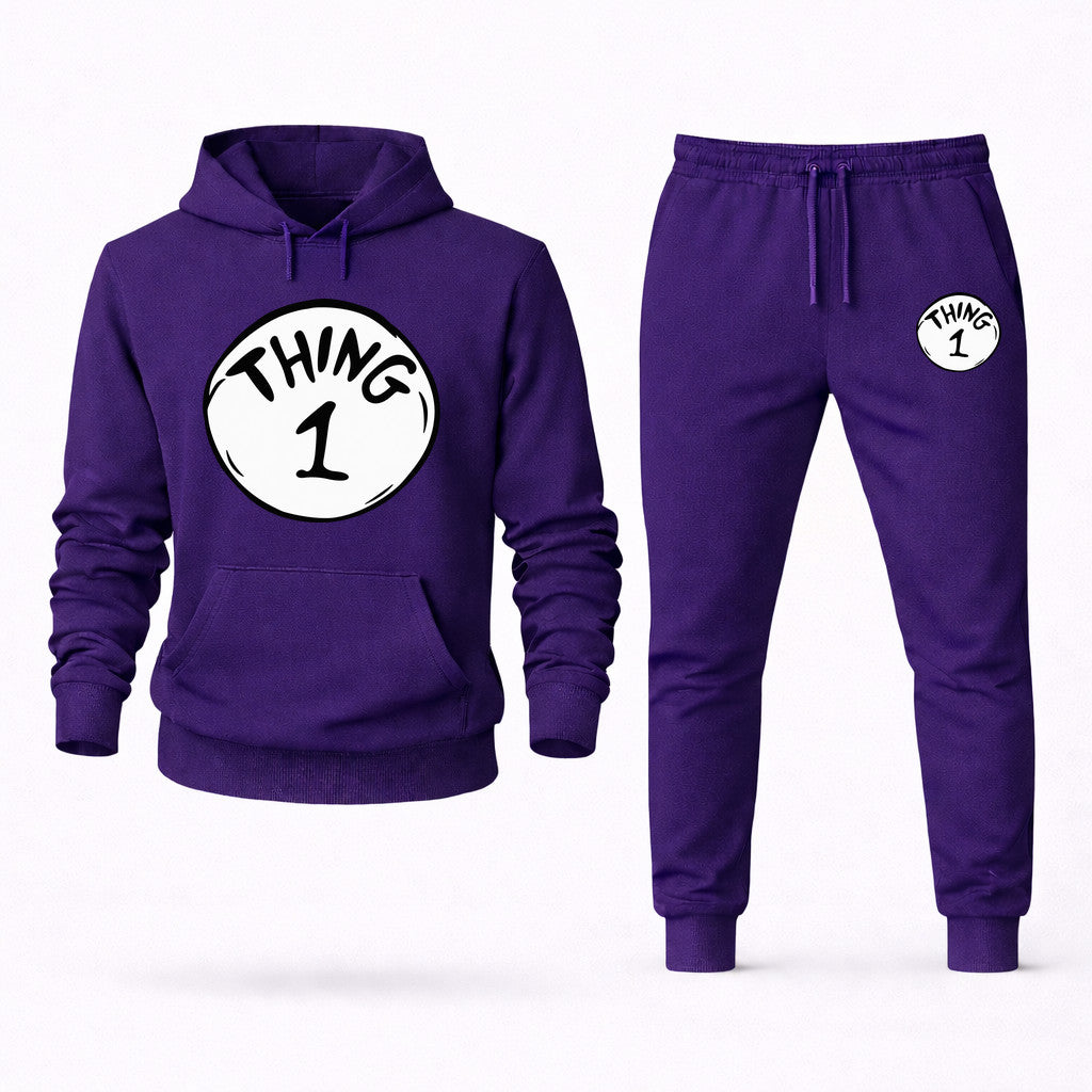 Dr. Seuss Thing 1 Hoodie and Joggers Set - Purple
