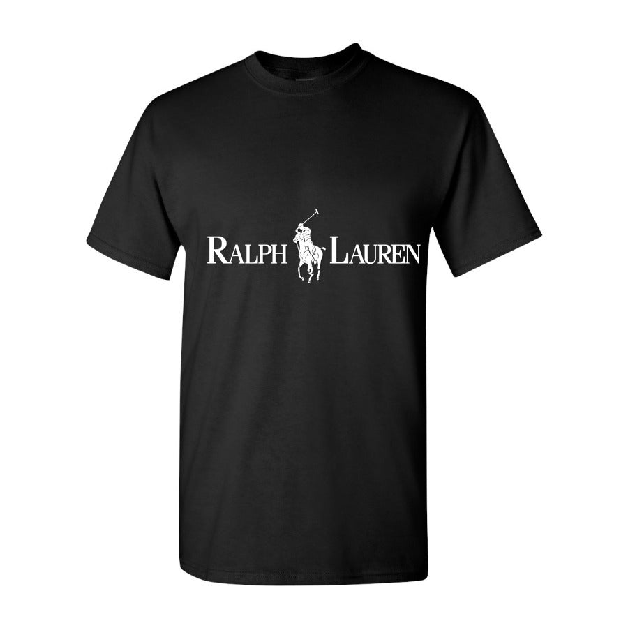 Men's Polo Ralph Lauren Logo white Cotton T-Shirt - Black